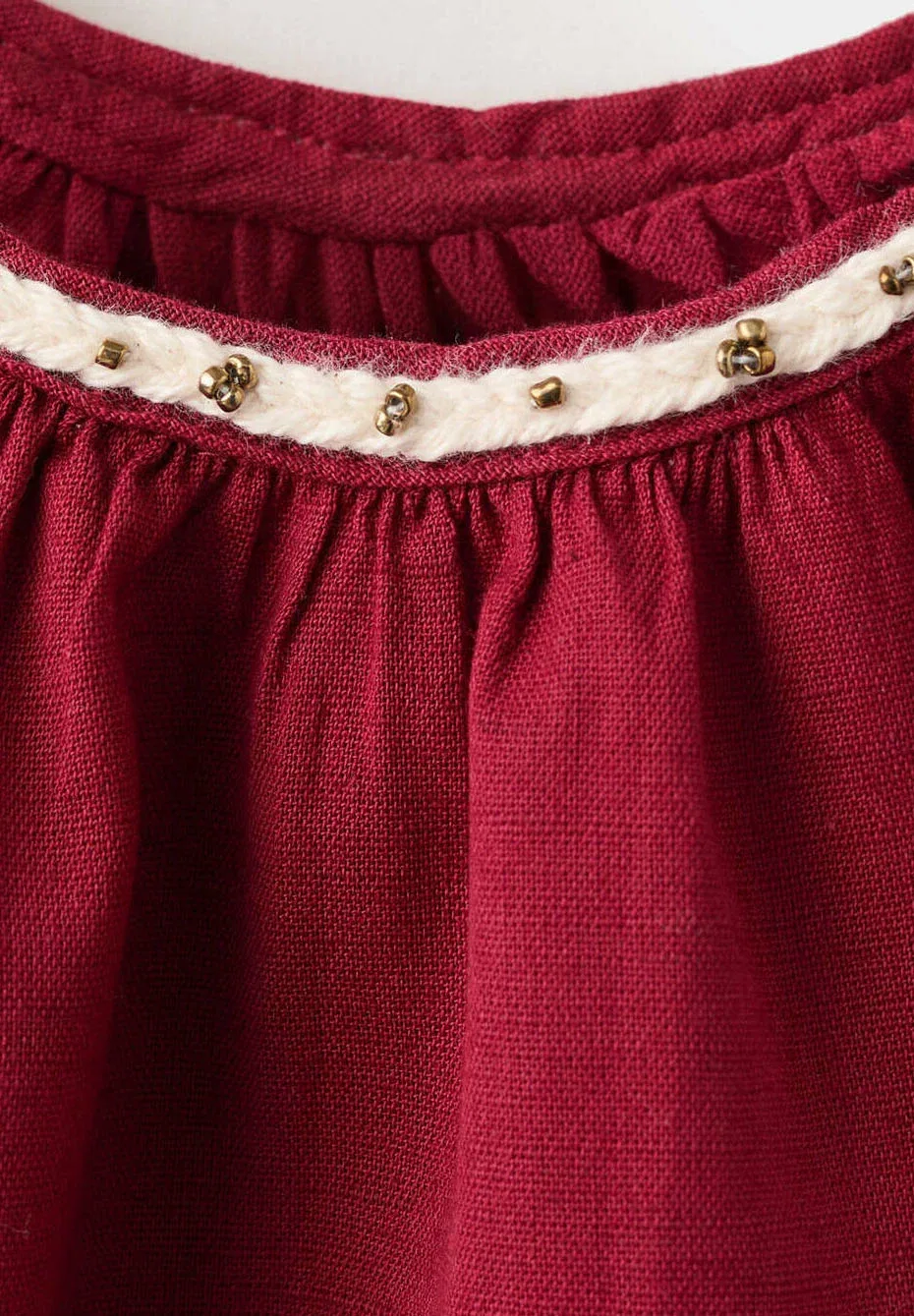 Детский топ Mango Kids, Maroon — фото 3