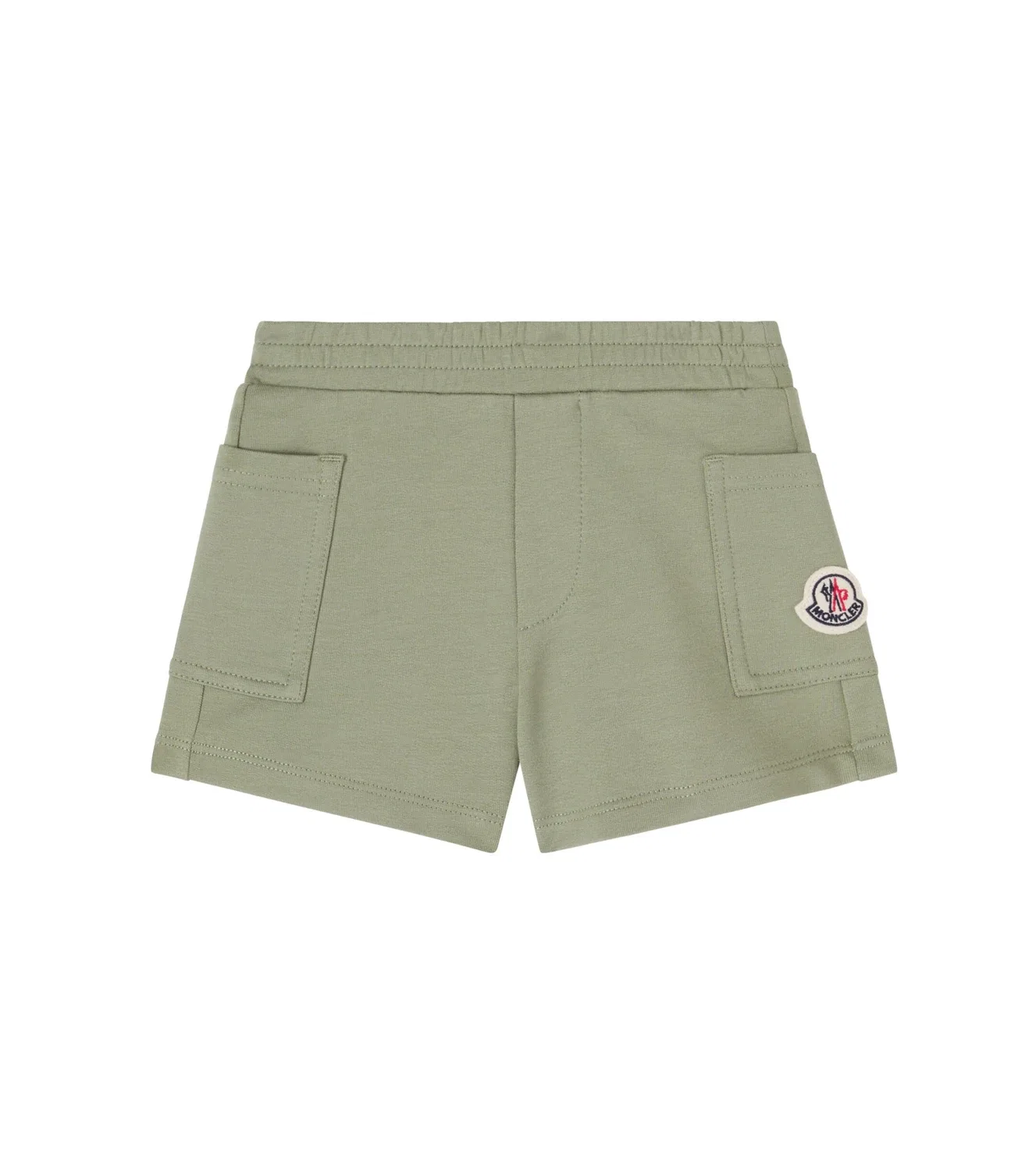 Шорты хлопковые Moncler Enfant, зеленый