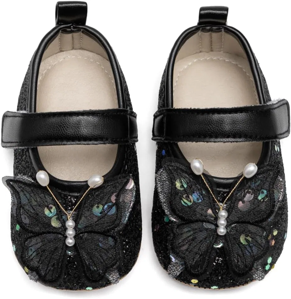 Детские туфли Мэри Джейн для девочек с бантом HsdsBebe, Black — фото 4