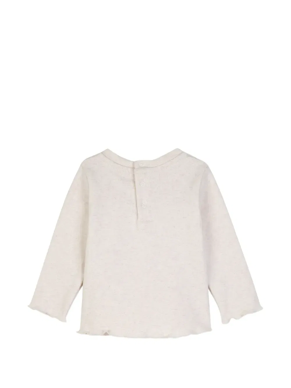 Футболка с длинными рукавами и нашивкой Chloé Kids, бежевый — фото 2