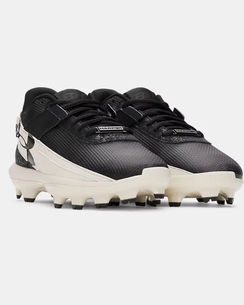 Бейсбольные бутсы для мальчиков с шипованной подошвой TPU Harper 10 TPU Jr UnderArmour, Black/Stone — фото 4