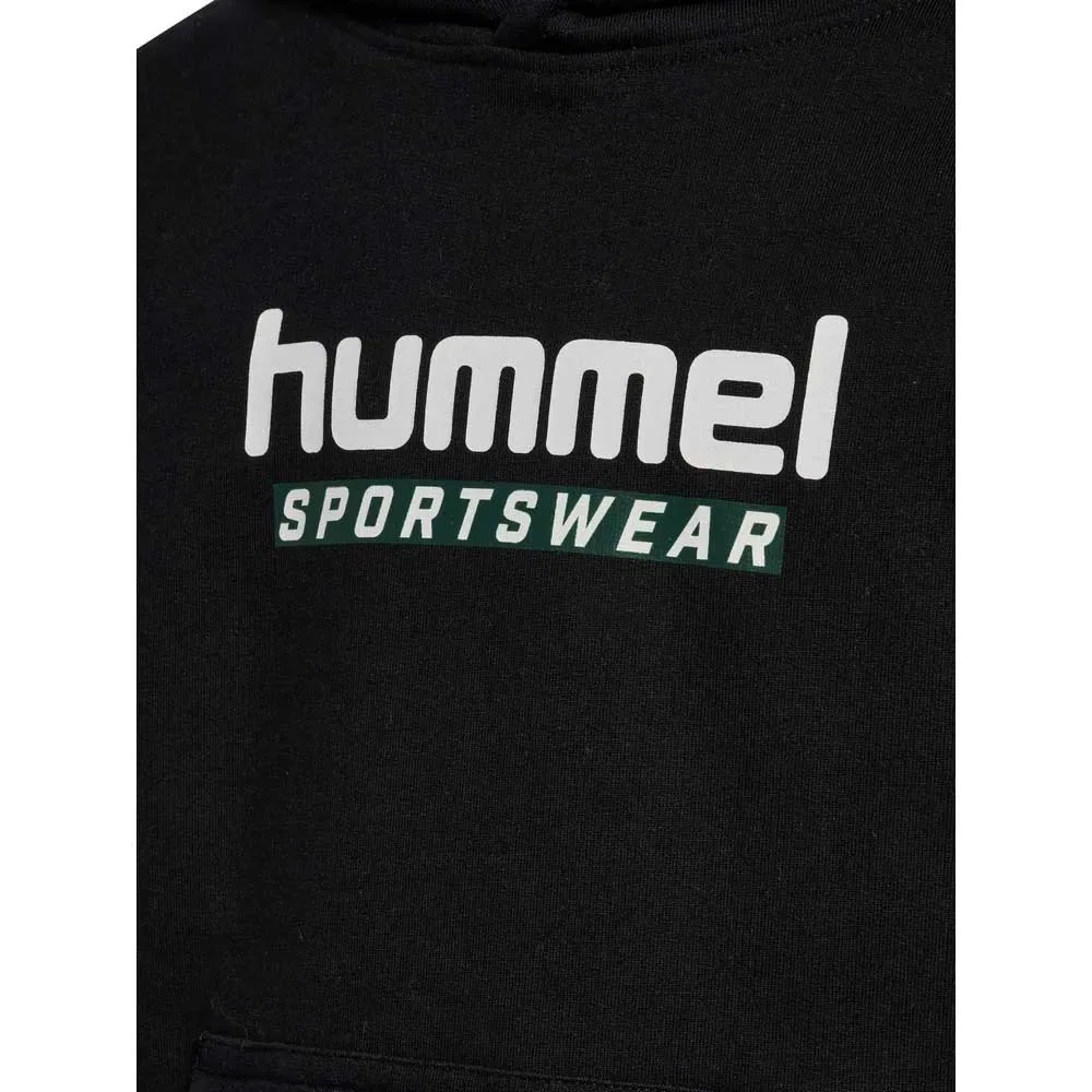 Детское худи для девочек с логотипом Hummel, Black — фото 4