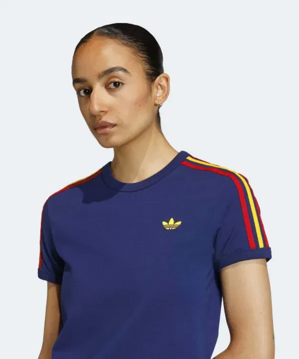 Футболка с 3 полосками, Adidas, темно-синий — фото 4