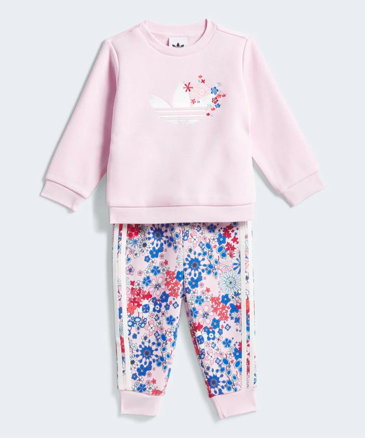 Детский комплект из свитшота и брюк с принтом, модель Adidas Originals x Liberty London Adidas, Pink