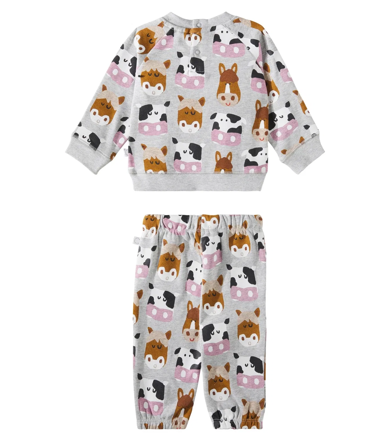 Комплект из свитшота и спортивных штанов из хлопкового джерси Stella Mccartney Kids, серый — фото 4