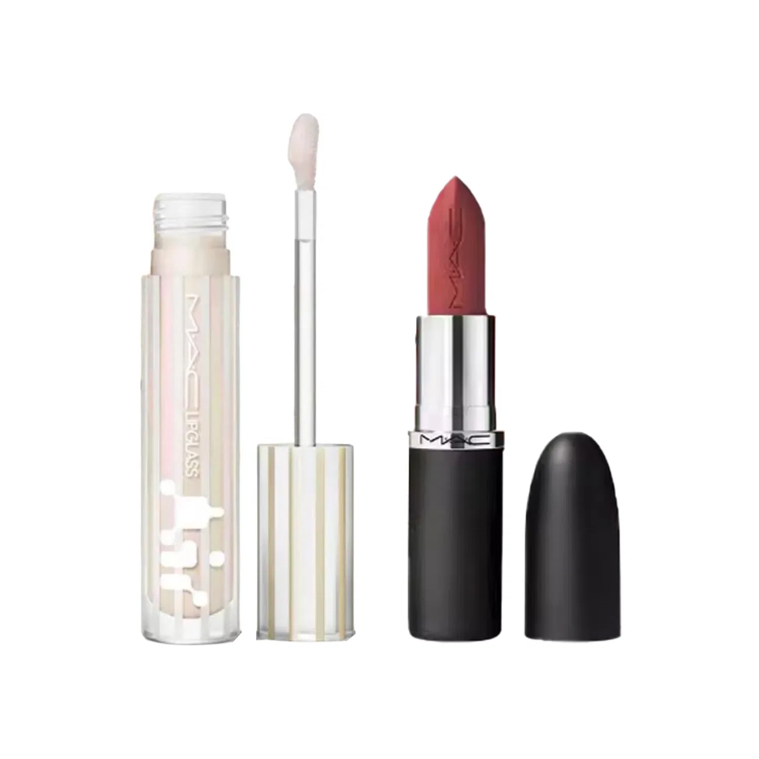 Набор для губ MAC, 3.5g+5ml, Bold Lipstick #683 + Trendy Lip Gloss #226 — фото 2