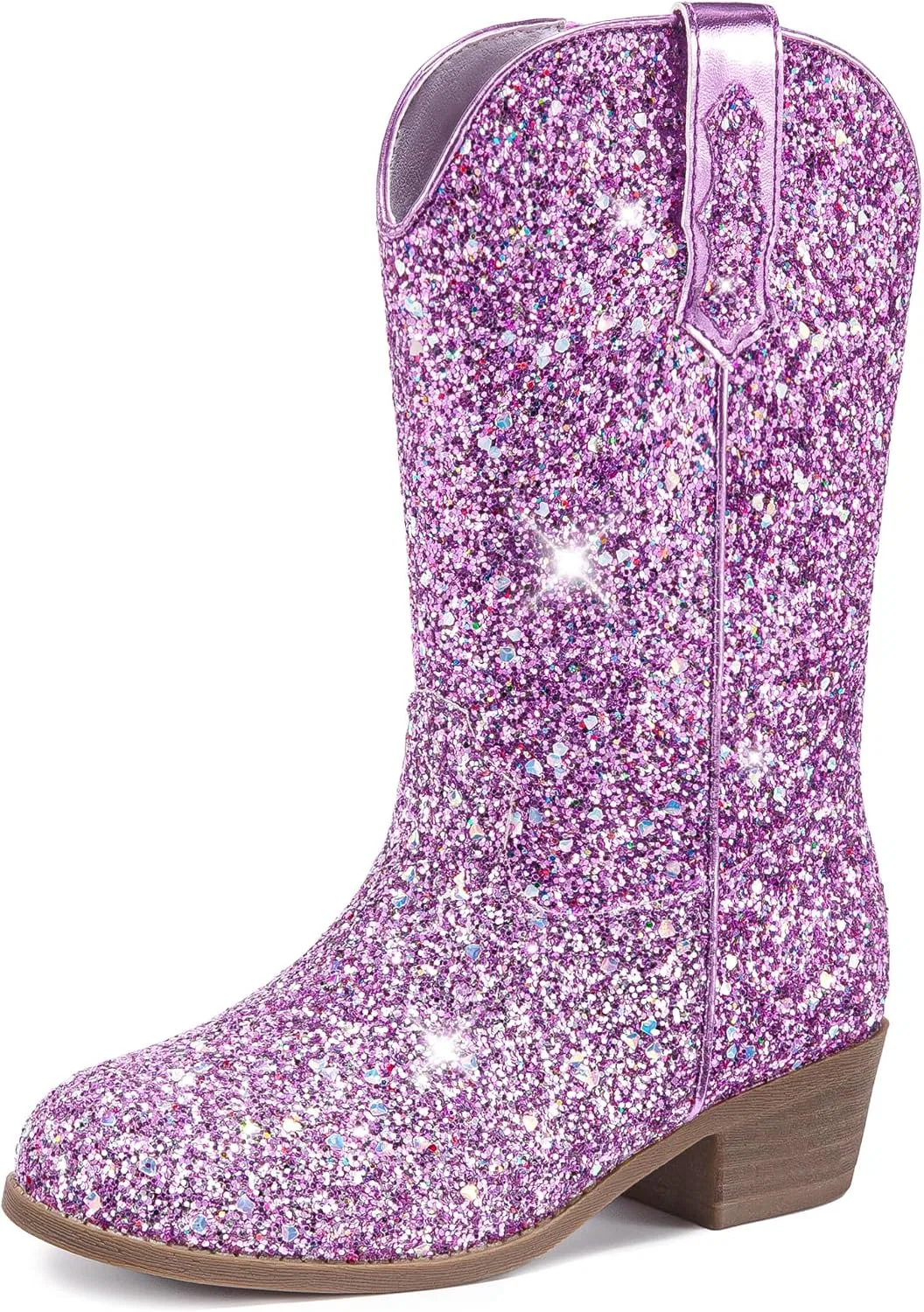 Детские сапоги для девочек с блестками Cowgirl Boots Motasha, Purple