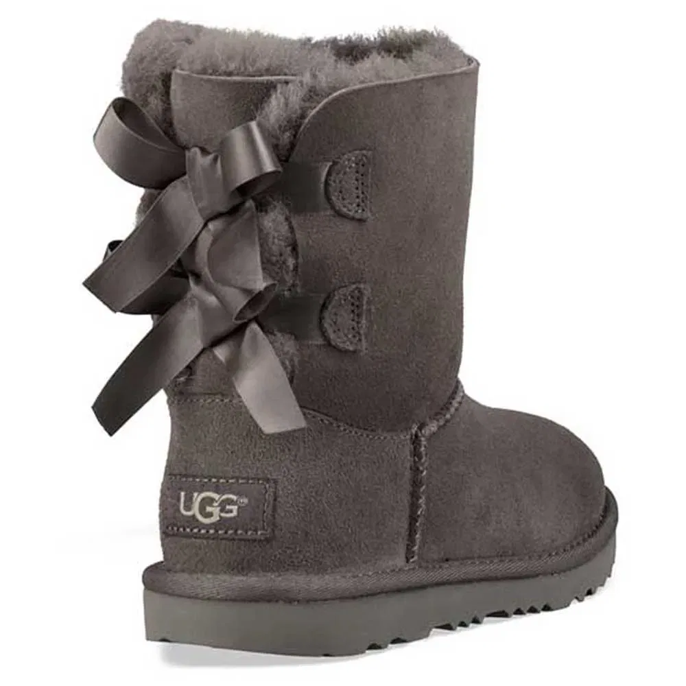 Детские ботинки для девочек Ugg Bailey Bow II, Grey — фото 4