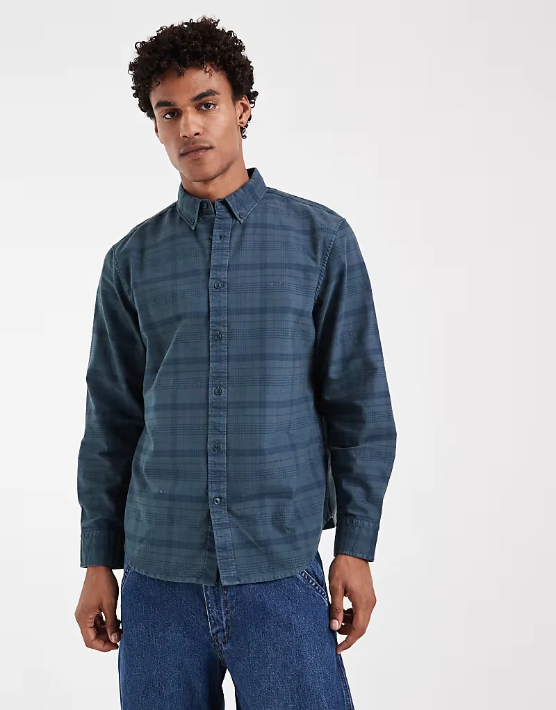 Рубашка в клетку authentic на пуговицах Levi's, синий