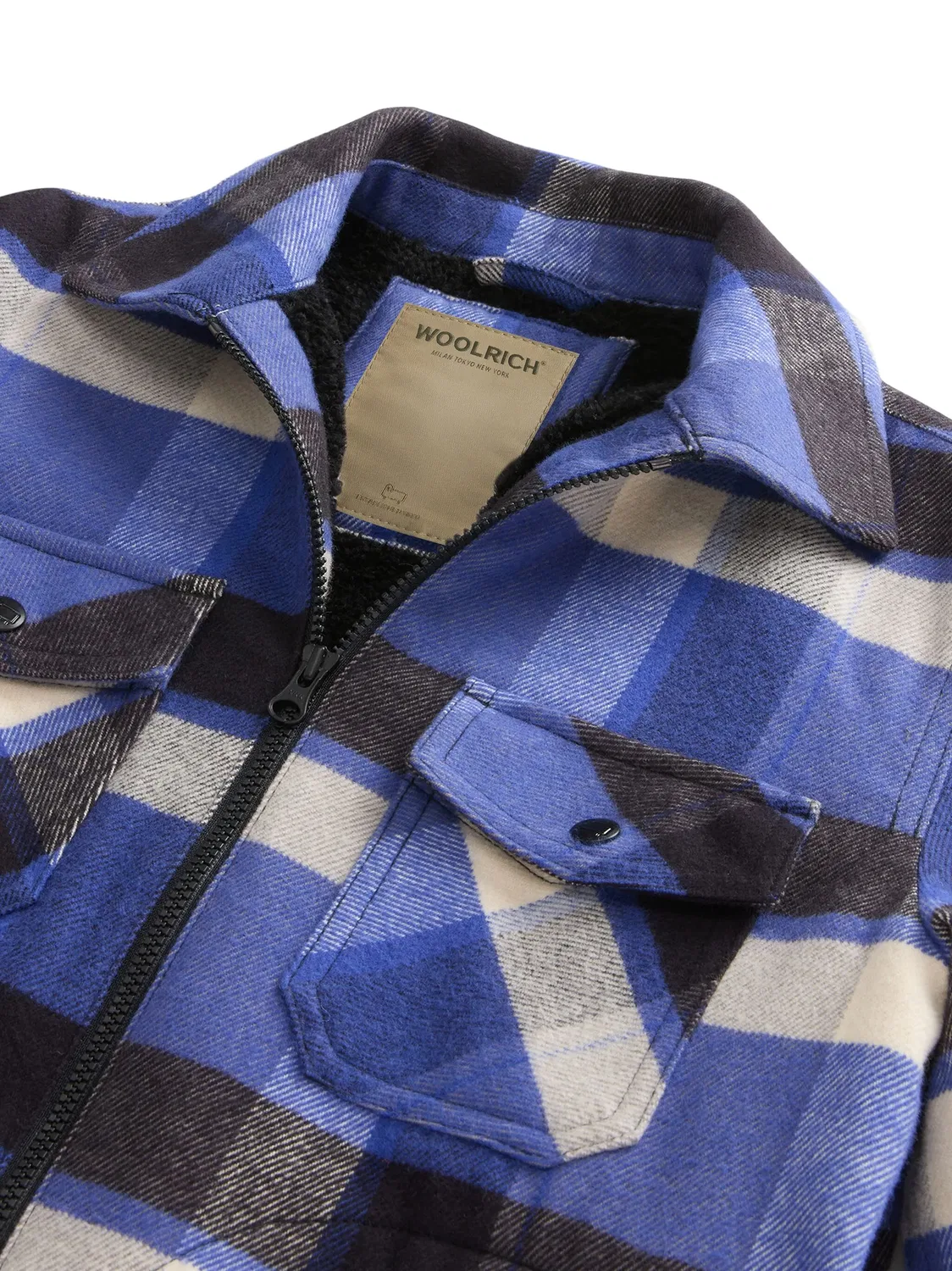 Woolrich Рубашка из фланели в королевском синем цвете — фото 2
