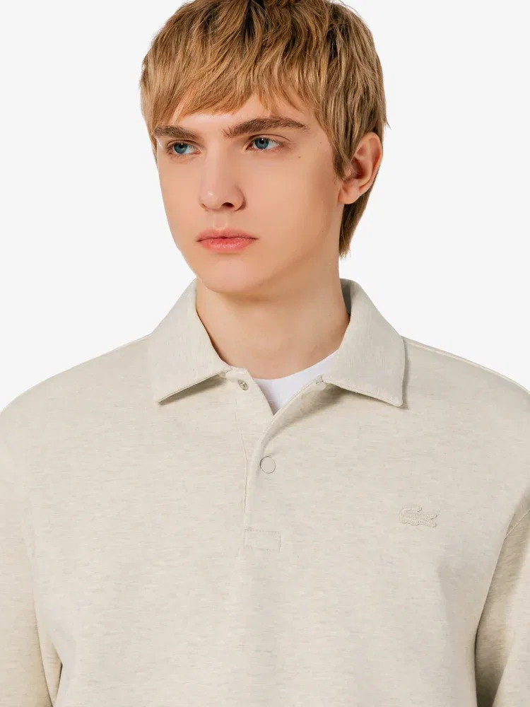 Свитшот поло LACOSTE, Double Face Snap, Beige — фото 2