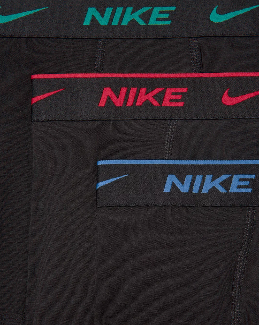 Детские хлопковые боксеры Dri-FIT с цветным поясом (комплект из 3 штук) Nike, University Red — фото 2