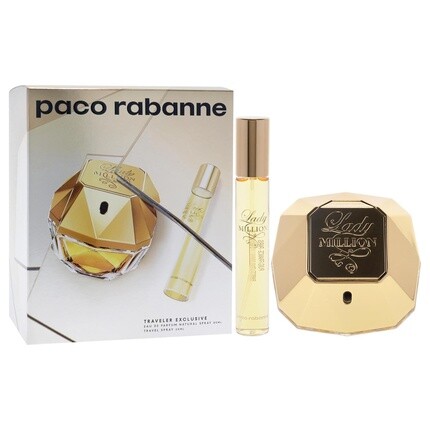 Paco Rabanne Lady Million For Women 2 Pc Gift Set 2.7Oz Edp Spray 0.68Oz Edp Travel Spray — фото 3
