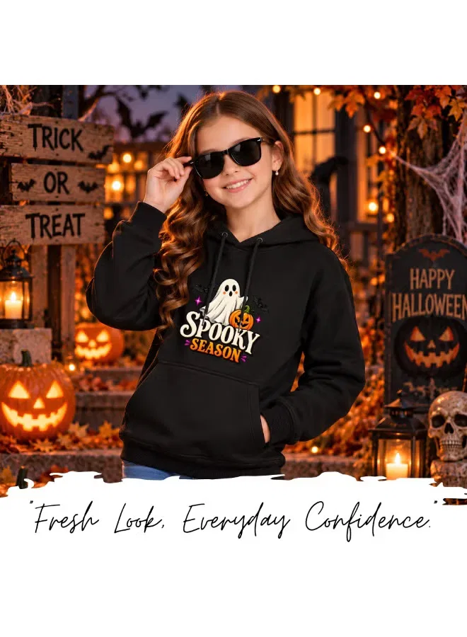 Худи хлопковое с принтом Halloween Printshop4Me, черный — фото 2
