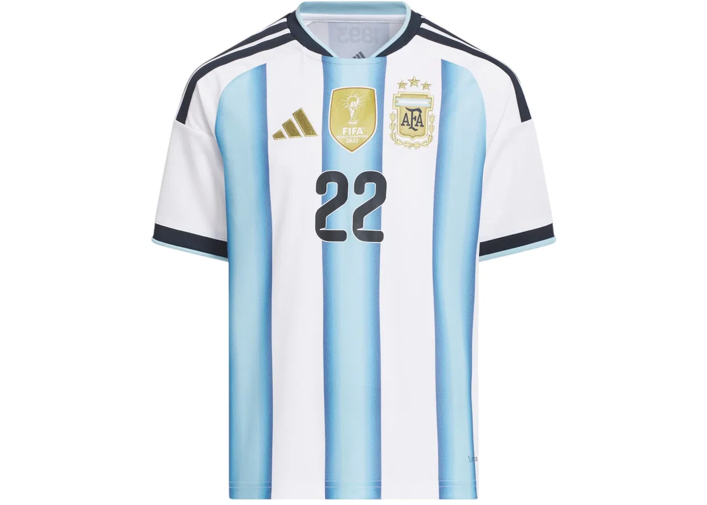 Детская футболка-джерси с длинным рукавом Martinez Jersey Adidas, White/Icey Blue/Soccr-Arq-Sav