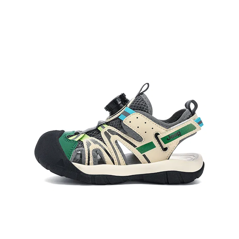 Детские сандалии с защитой от ударов Jeep Anti Kick Abrasion Resistant Breathable Slip Resistant Low top Sandal Kids', Aquaman Green