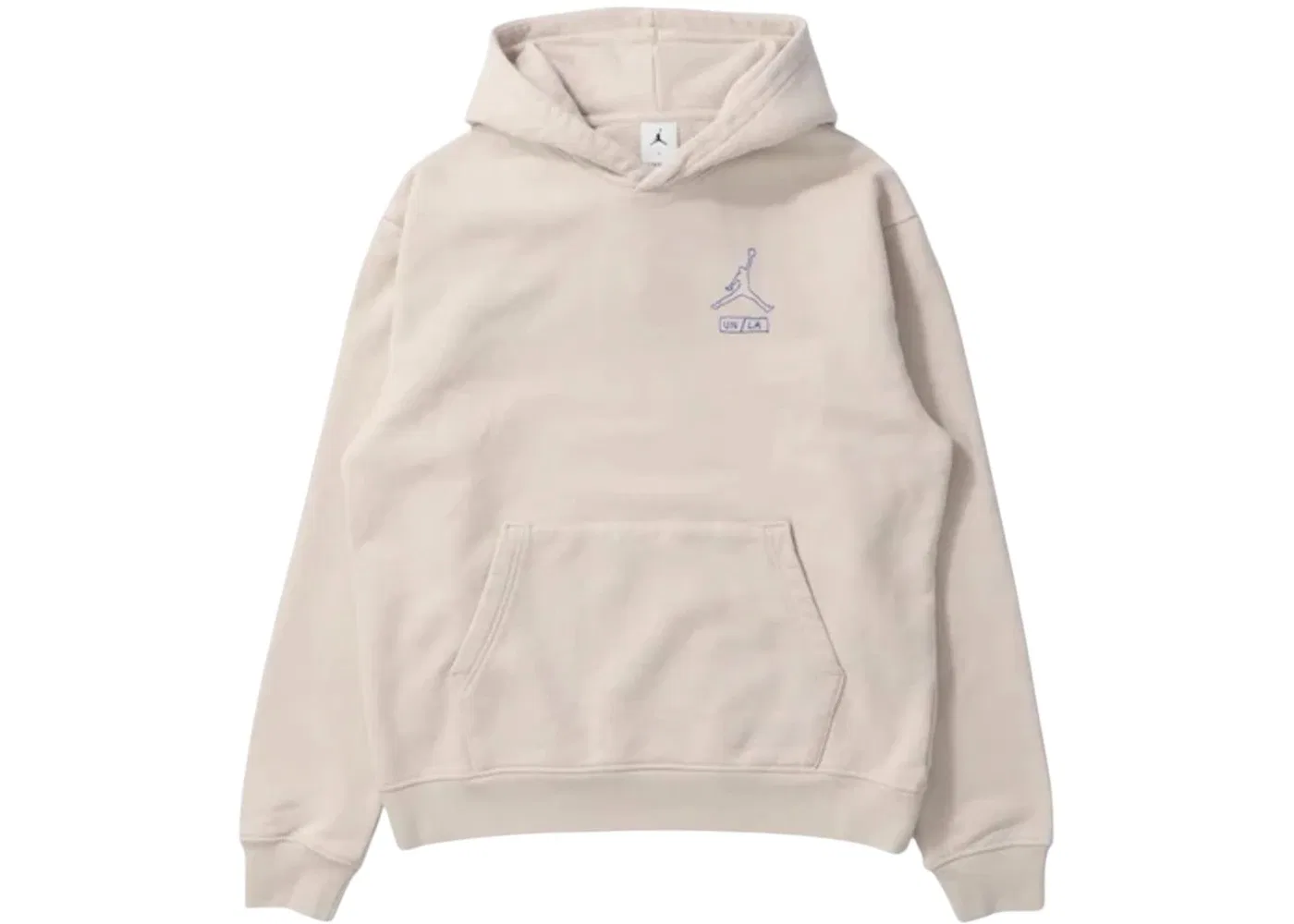 Мужской худи с контрастными акцентами Jordan x Union LA Fleece Hoodie Light Orewood Brown Hyper Cobalt, Light Orewood Brown/Hyper Cobalt
