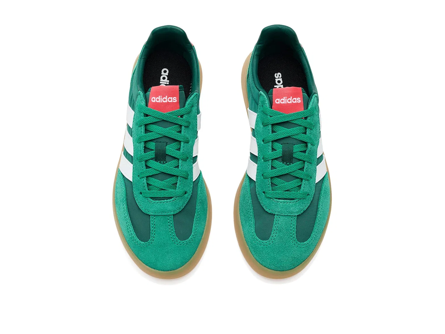 Кроссовки Barreda Decode Elastic Lace Shoes (для маленьких и больших детей) Adidas Kids, Collegiate Green/White/Lucid Red — фото 3