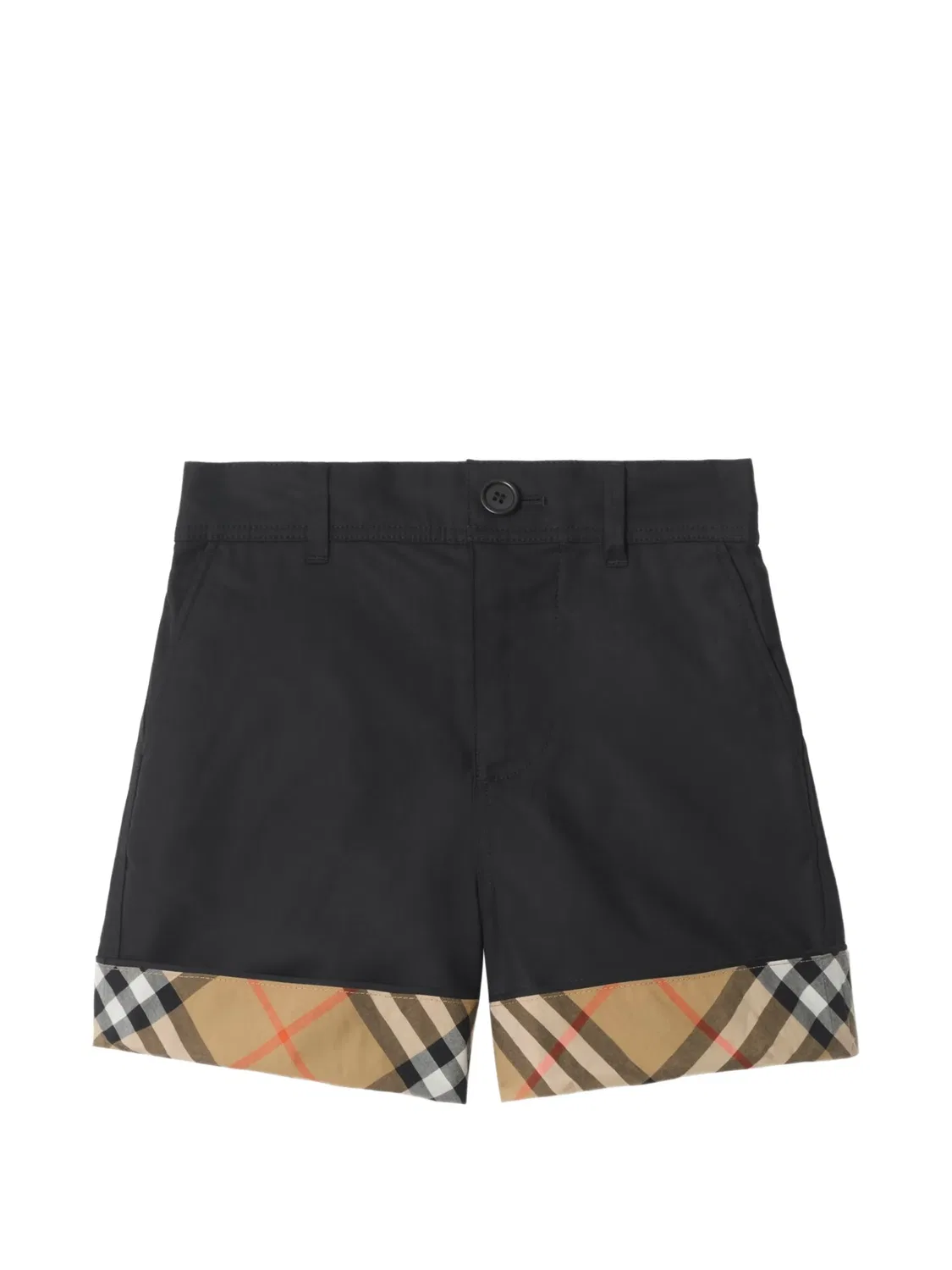 Шорты из хлопка в клетку Burberry, черный