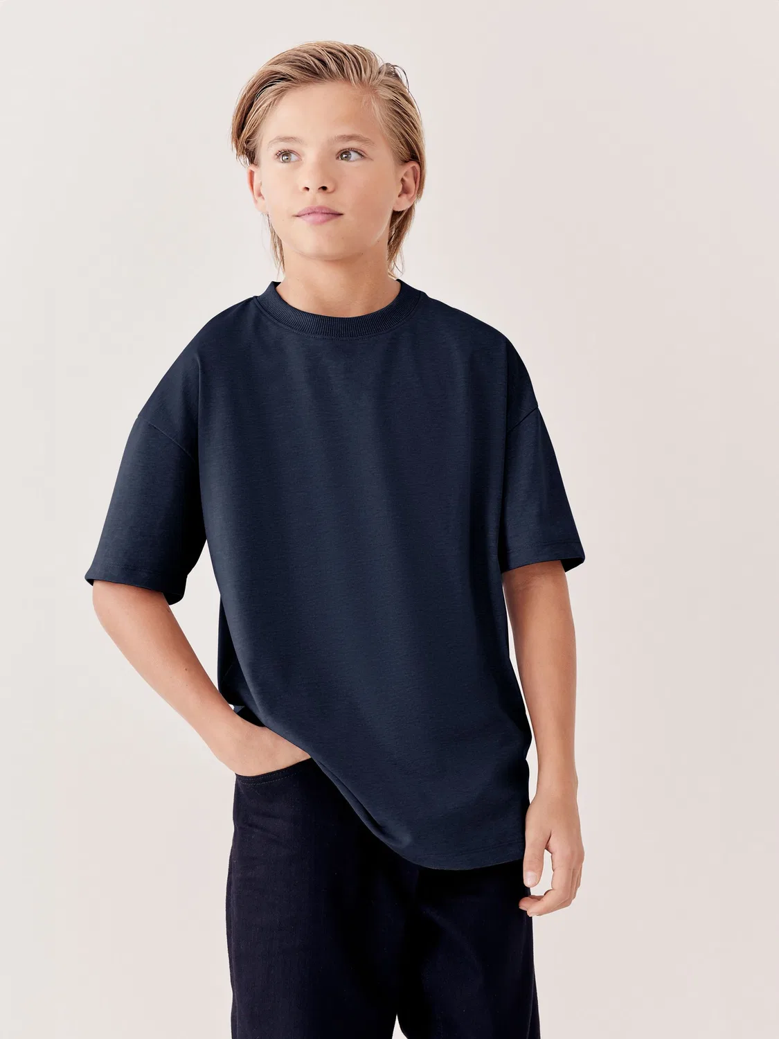 Футболка с коротким рукавом Oversize Fit, Blue Navy Next