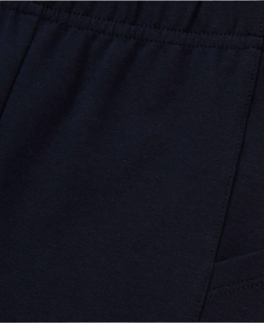 Детские шорты из плотного хлопка с карманами Tough Cotton Bike Shorts Lands' End, Classic Navy — фото 3