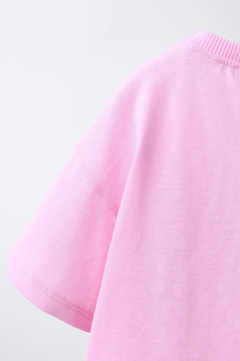 Футболка с вязаным крючком карманом в виде вишни. ZARA, Bubble gum — фото 4
