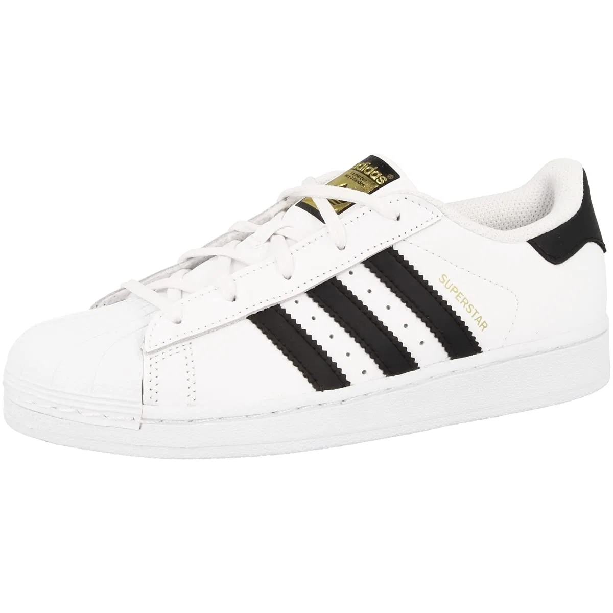 Детские кроссовки для мальчиков с закрытым носком Superstar C Adidas Originals, White White Core Black — фото 4