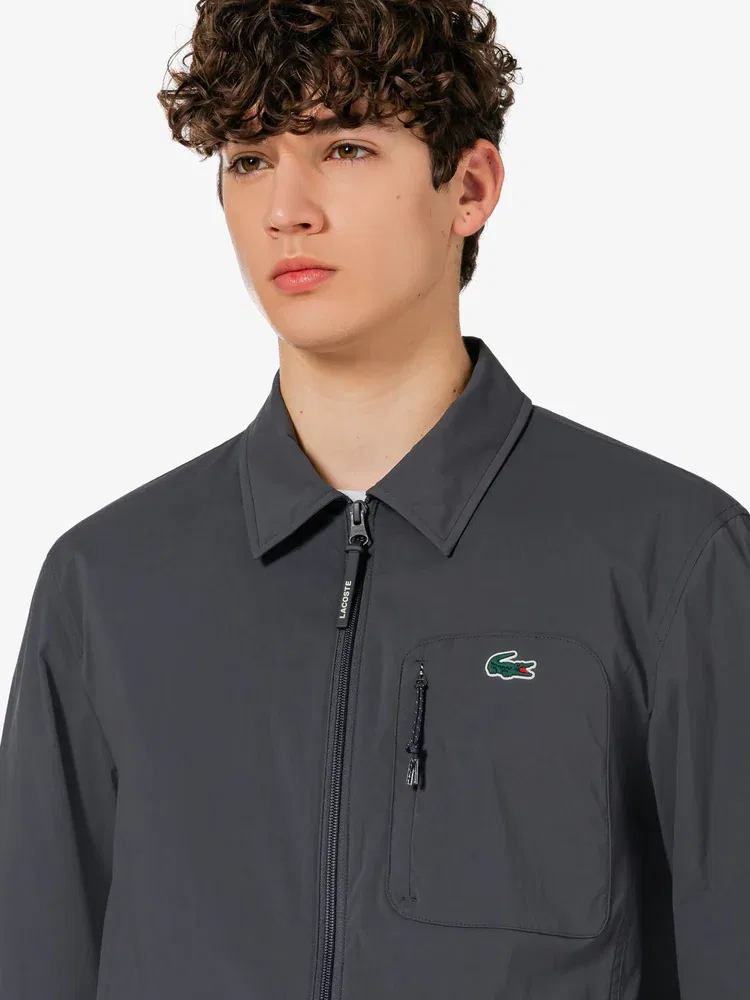 Куртка-рубашка Woven LACOSTE, Antique Silver — фото 2