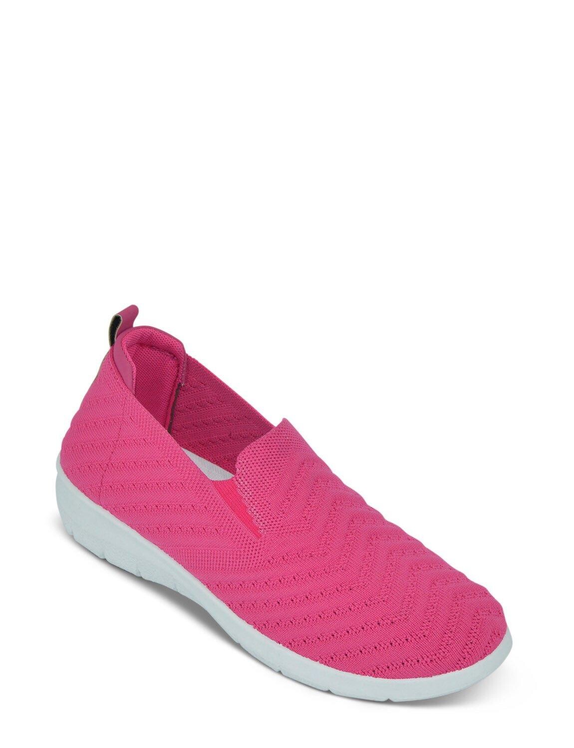 Широкие кроссовки без шнуровки EE Fit из трикотажной ткани с гибкой подошвой Amber, розовый