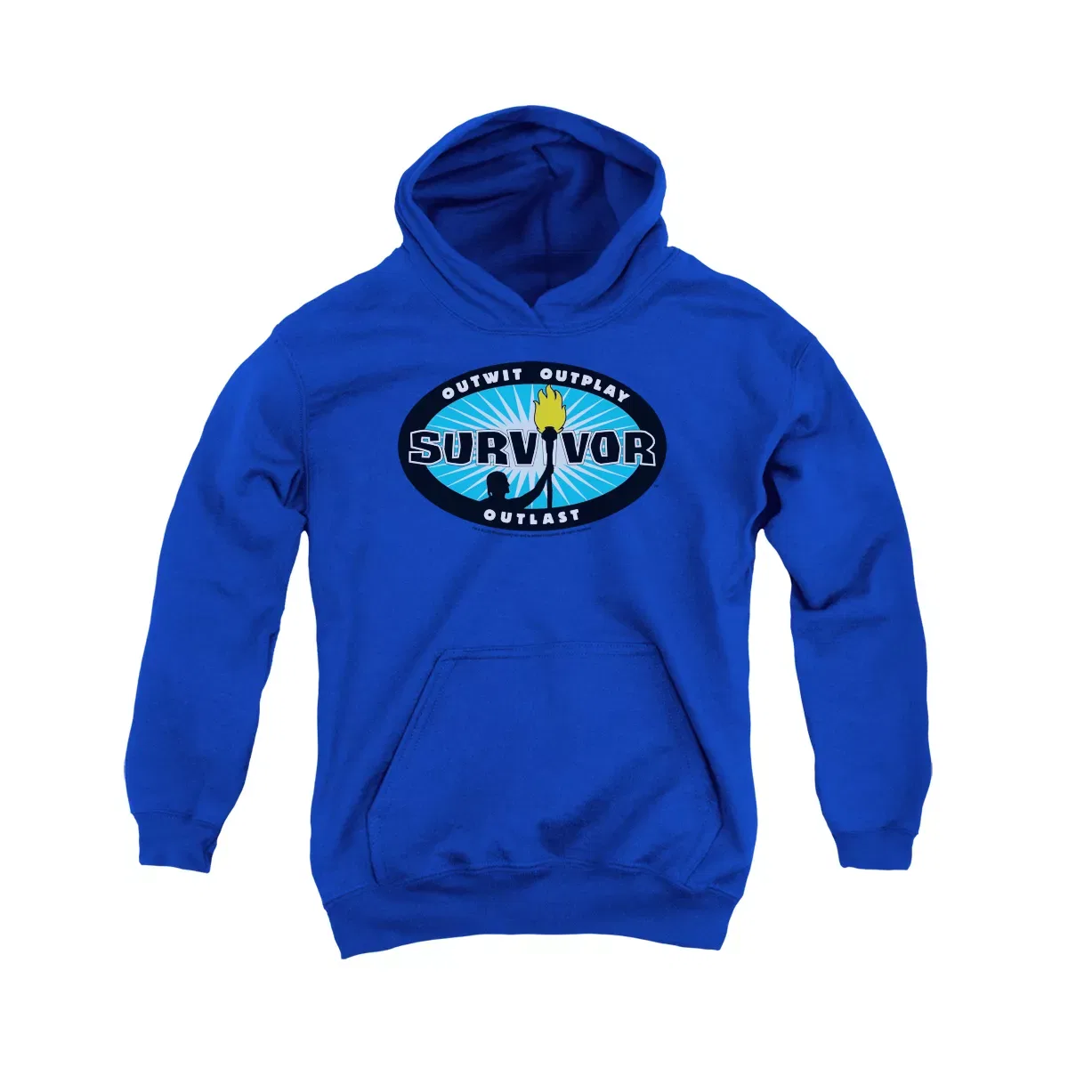 Детский худи с принтом Survivor Blue Burst Survivor, Royal Blue