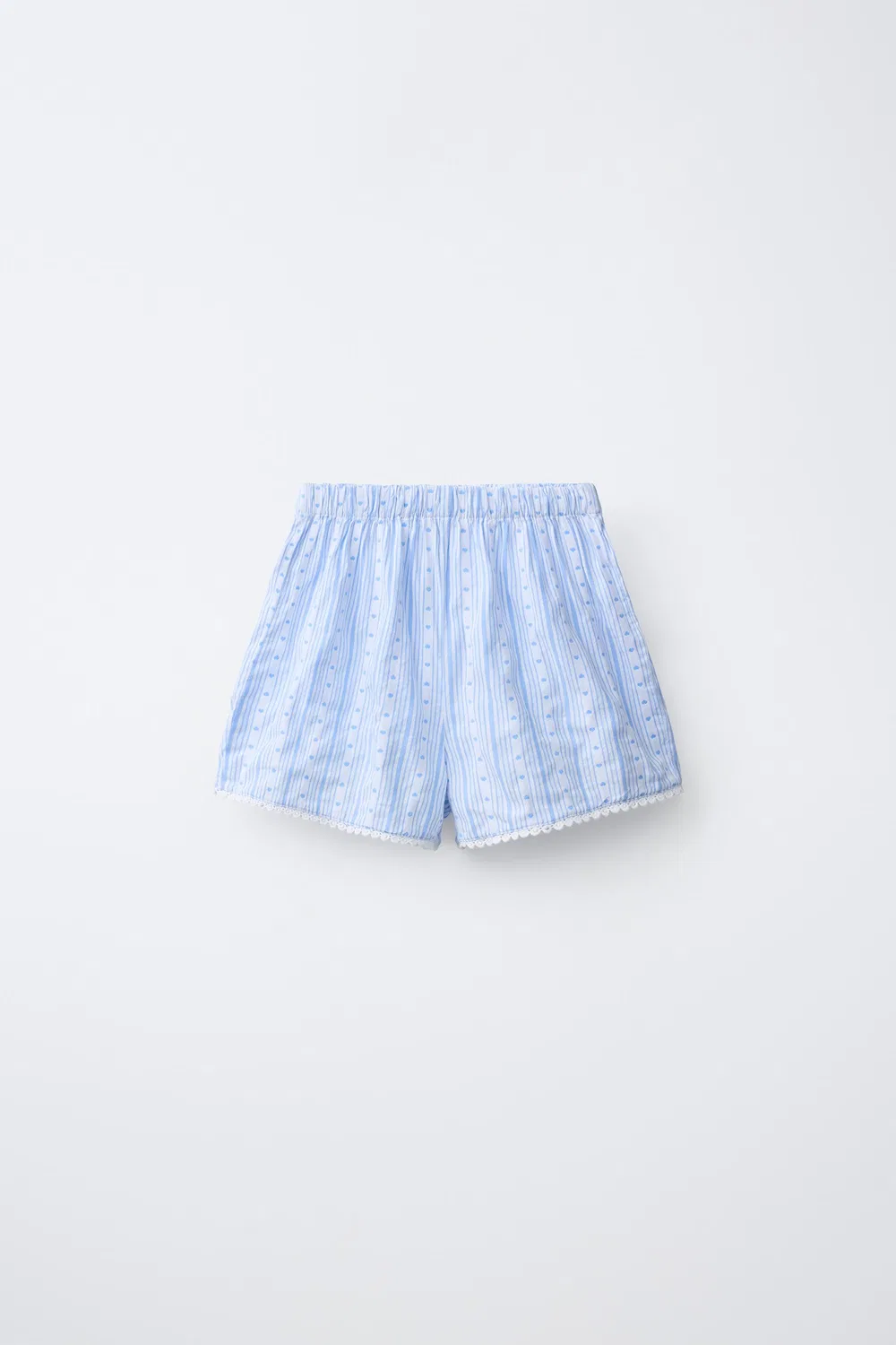 Пижама с полосатым и сердечным принтом, 6-14 лет. ZARA, Light blue — фото 4