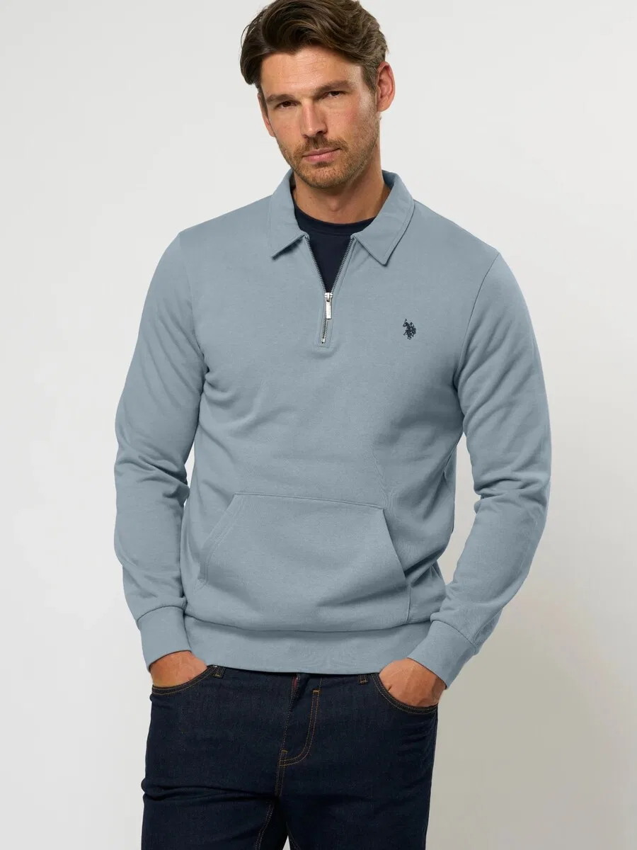 Свитер U.S. Polo Assn. 'UMTheodor' пыльно-голубого цвета — фото 3