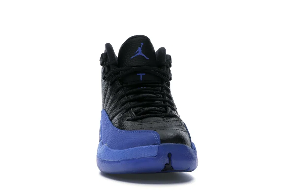 Детские кроссовки с кожаным верхом Jordan 12 Retro Jordan, Black/Game Royal-Black — фото 2