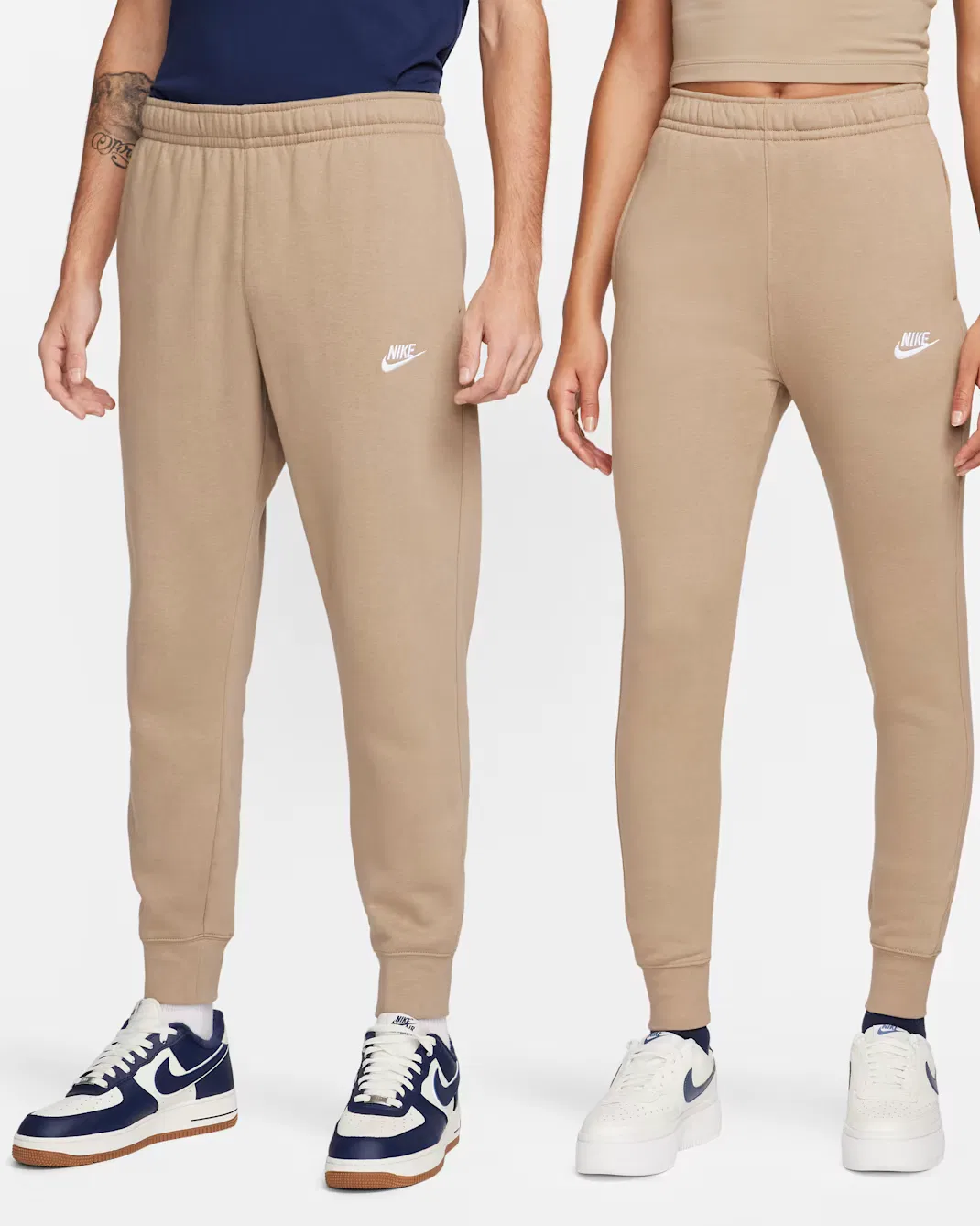 Joggers Nike Sportswear Club Fleece, Khaki/Khaki/White