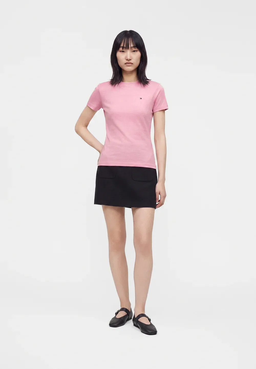 Футболка Cody с вырезом С - базовая модель Tommy Hilfiger, Classic Pink — фото 2