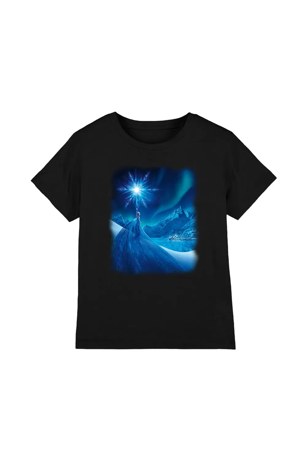 Детская футболка с принтом Elsa's Magical Light Frozen, Black