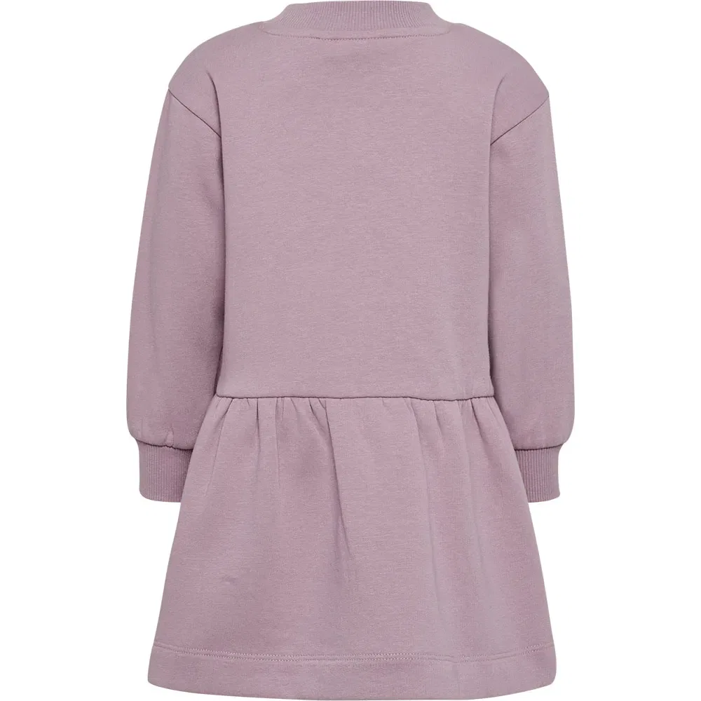 Детское платье для девочек свободного кроя с длинным рукавом Hummel Mini Loose, Purple — фото 2