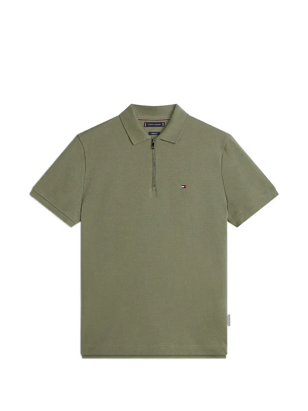 Поло на молнии Airdot Tommy Hilfiger, зеленый