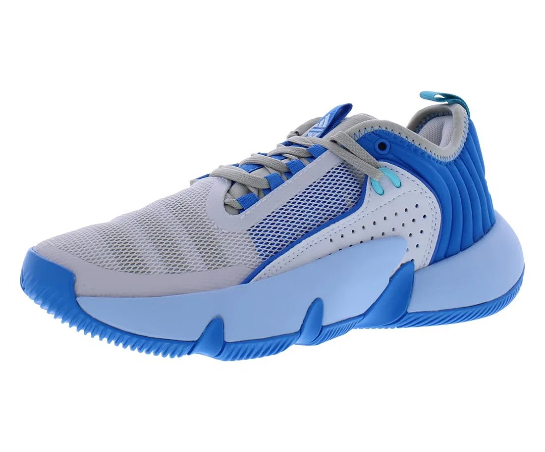 Детские баскетбольные кроссовки с низким вырезом Trae Adidas, Grey Dashboard Grey Metal Blue