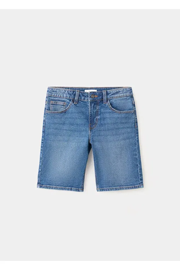 Детские шорты джинсовые для мальчиков Mango Kids, Dark Blue