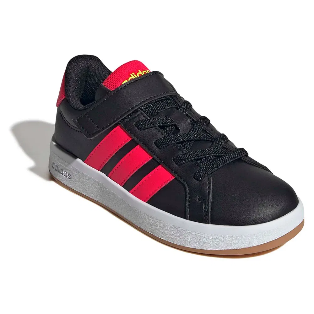 Детские кроссовки для девочек с эластичными шнурками Grand Court 3.0 Adidas, Black — фото 2