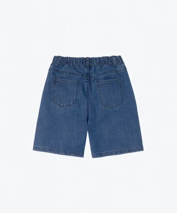 Джинсовые шорты с одним защипом, Musinsa Standard Kids, Medium Indigo — фото 2
