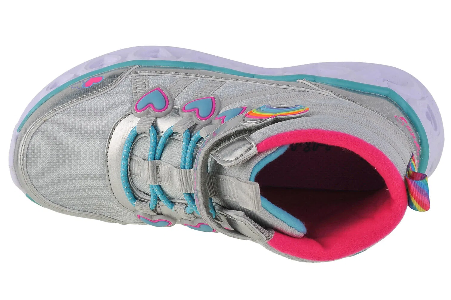 Детские зимние ботинки Sweetheart Lights Skechers, Silver — фото 3