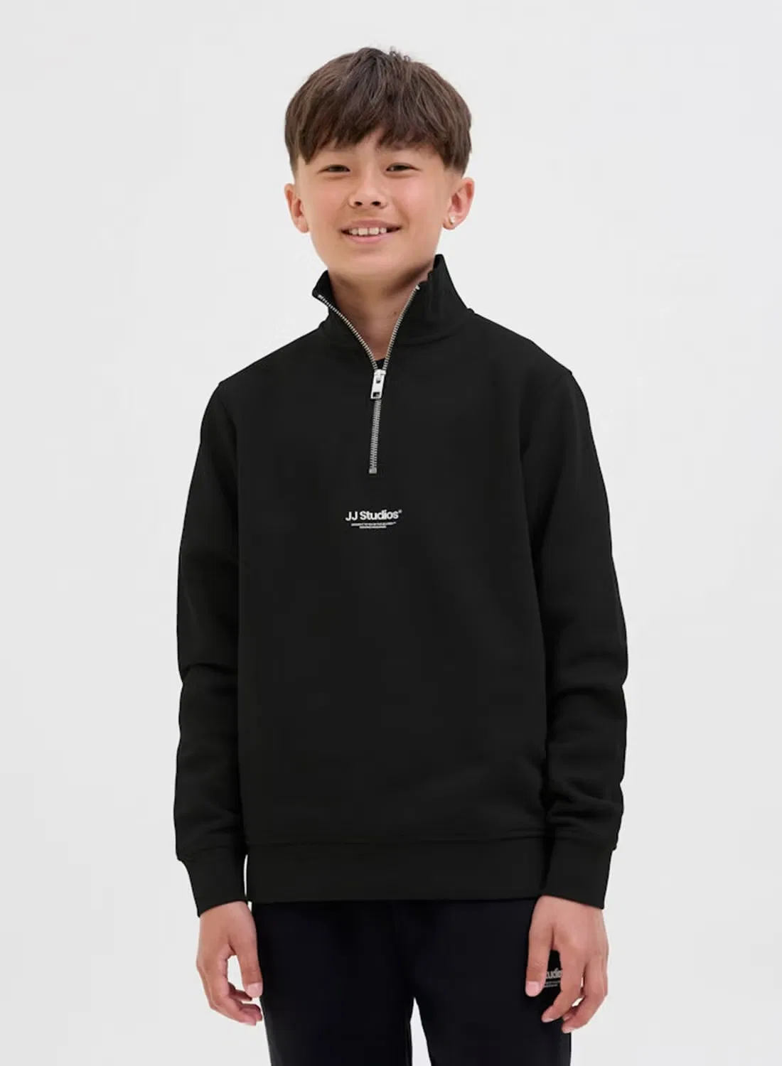 Свитшот на молнии с ворсом Jjesoho Jack & Jones Junior, черный