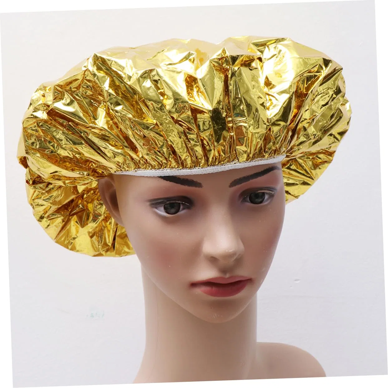 Шапочка для душа из алюминиевой фольги, набор 30 шт, DOITOOL, Golden — фото 3