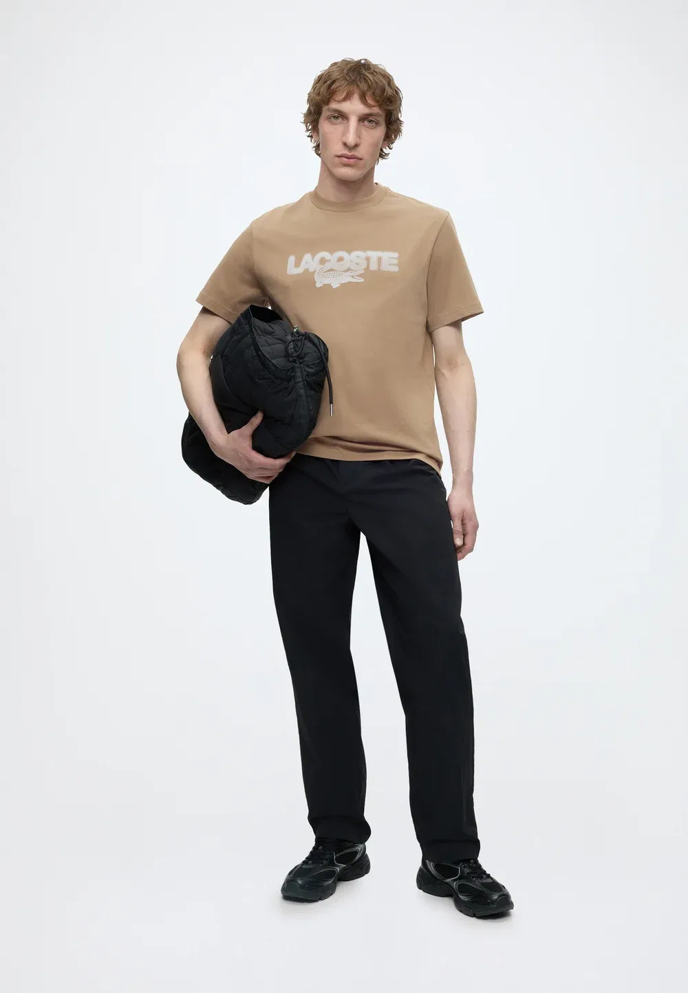 Классическая футболка - футболка с принтом Lacoste, Brown — фото 2
