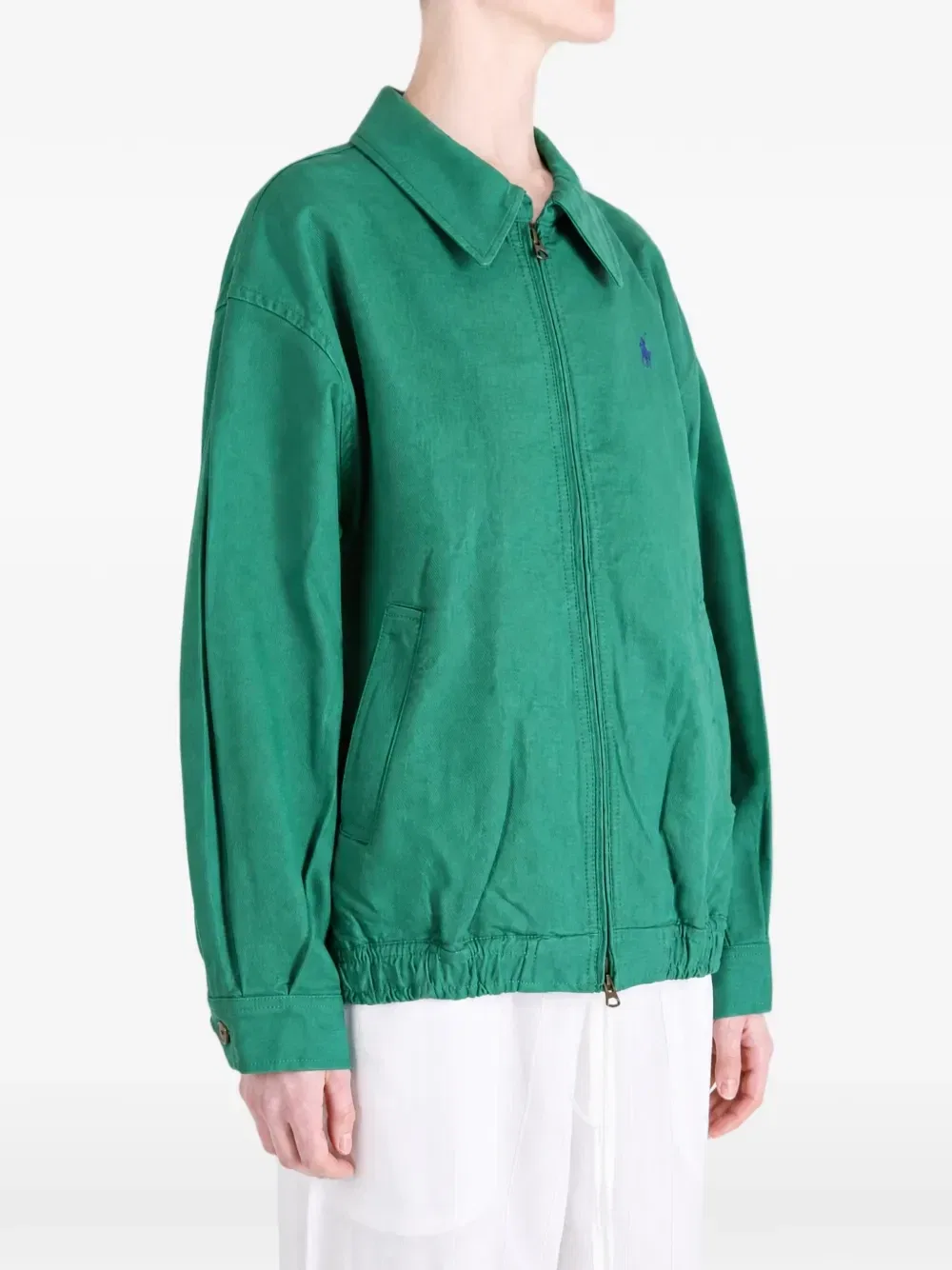 Куртка с вышитым логотипом и длинными рукавами Polo Ralph Lauren, зеленый — фото 3