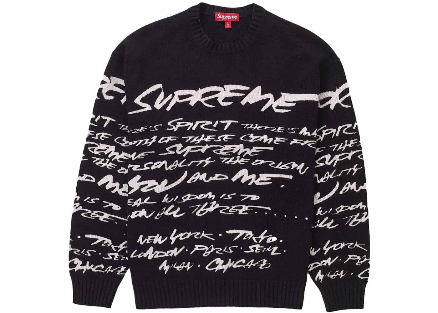 Мужской свитер с принтом Futura Supreme, Black