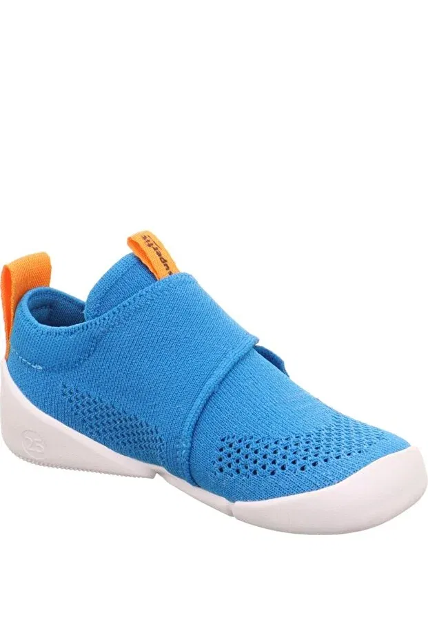 Детские повседневные туфли для девочек на плоской подошве Venti barefoot günülk shoes Superfit, Blue — фото 4