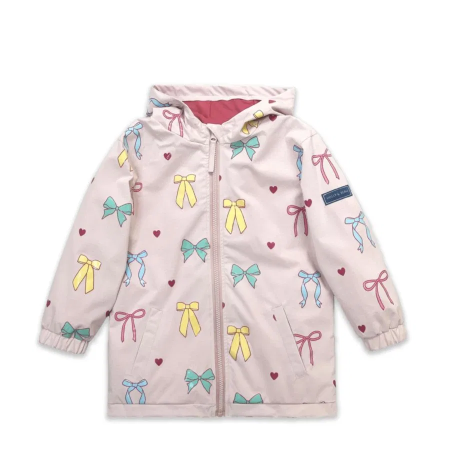 Детский дождевик с капюшоном, меняющий цвет Holly and Beau, Pink — фото 3